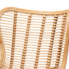 bali & pari Colorado Modern Bohemian Natural Brown Rattan and Black Metal Accent Chair