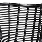 bali & pari Colorado Modern Bohemian Black Rattan and Metal Accent Chair