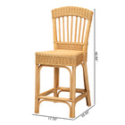 bali & pari Barito Modern Bohemian Natural Rattan Counter Stool