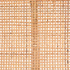 bali & pari Abelia Modern Bohemian Natural Rattan and Mahogany Wood Short Accent Bench