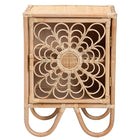 bali & pari Acelin Modern Bohemian Natural Brown Rattan Nightstand