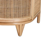bali & pari Oleta Modern Bohemian Natural Brown Rattan 2-Drawer Nightstand