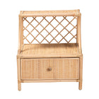 bali & pari Lalo Modern Bohemian Natural Brown Rattan 1-Drawer Nightstand