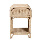 bali & pari Magni Modern Bohemian Natural Brown Rattan 1-Drawer Nightstand