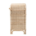 bali & pari Magni Modern Bohemian Natural Brown Rattan 1-Drawer Nightstand