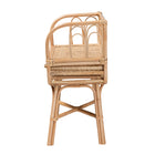 bali & pari Panchali Modern Bohemian Natural Brown Rattan Nightstand