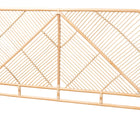 bali & pari Walid Modern Bohemian Natural Brown Rattan Queen Size Standalone Headboard