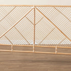 bali & pari Walid Modern Bohemian Natural Brown Rattan Queen Size Standalone Headboard