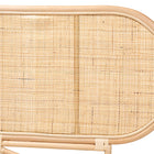 bali & pari Reegan Modern Bohemian Natural Brown Rattan Queen Size Standalone Headboard