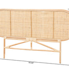 bali & pari Reegan Modern Bohemian Natural Brown Rattan Queen Size Standalone Headboard