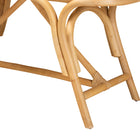 bali & pari Septa Modern Bohemian Natural Brown Rattan Accent Bench