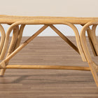 bali & pari Septa Modern Bohemian Natural Brown Rattan Accent Bench