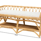 bali & pari Leryn Modern Bohemian Natural Brown Rattan Bench