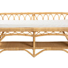 bali & pari Leryn Modern Bohemian Natural Brown Rattan Bench