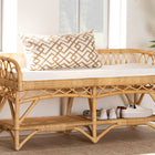 bali & pari Leryn Modern Bohemian Natural Brown Rattan Bench
