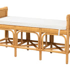 bali & pari Nairi Modern Bohemian Natural Brown Rattan Bench