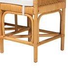 bali & pari Nairi Modern Bohemian Natural Brown Rattan Bench