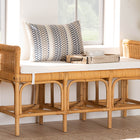 bali & pari Nairi Modern Bohemian Natural Brown Rattan Bench