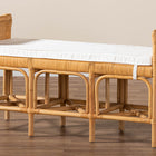 bali & pari Nairi Modern Bohemian Natural Brown Rattan Bench