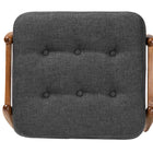Baxton Studio Jeanine Japandi Dark Grey Fabric and Walnut Brown Finished Wood Ottoman Footstool