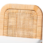 bali & pari Zariah Modern Bohemian Natural Brown Rattan and Mahogany Wood Bar Stool