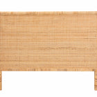 bali & pari Adelyn Modern Bohemian Natural Brown Rattan and Mahogany Wood Queen Size Headboard