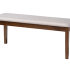 Baxton Studio Olympia Modern Grey Fabric and Walnut Brown Finished Wood 6-Piece Dining Set