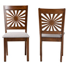Baxton Studio Olympia Modern Grey Fabric and Walnut Brown Finished Wood Dining Chair
