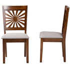 Baxton Studio Olympia Modern Grey Fabric and Walnut Brown Finished Wood Dining Chair