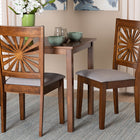 Baxton Studio Olympia Modern Grey Fabric and Walnut Brown Finished Wood Dining Chair
