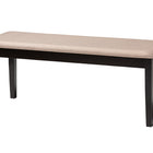 Baxton Studio Genesis Modern Beige Fabric and Dark Brown Finished Wood 6-Piece Dining Set