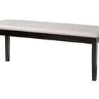Baxton Studio Genesis Modern Grey Fabric and Dark Brown Finished Wood 6-Piece Dining Set