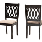 Baxton Studio Florencia Modern Beige Fabric and Espresso Brown Finished Wood Dining Chair