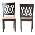Baxton Studio Florencia Modern Beige Fabric and Espresso Brown Finished Wood Dining Chair