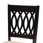 Baxton Studio Florencia Modern Beige Fabric and Espresso Brown Finished Wood Dining Chair