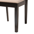 Baxton Studio Florencia Modern Beige Fabric and Espresso Brown Finished Wood Dining Chair