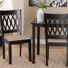 Baxton Studio Florencia Modern Beige Fabric and Espresso Brown Finished Wood Dining Chair