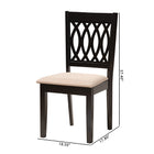 Baxton Studio Florencia Modern Beige Fabric and Espresso Brown Finished Wood Dining Chair