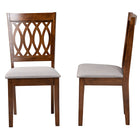 Baxton Studio Florencia Modern Grey Fabric and Walnut Brown Finished Wood Dining Chair