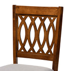Baxton Studio Florencia Modern Grey Fabric and Walnut Brown Finished Wood Dining Chair