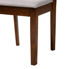Baxton Studio Florencia Modern Grey Fabric and Walnut Brown Finished Wood Dining Chair