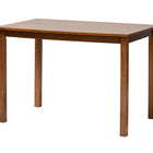 Baxton Studio Abigail Modern Grey Fabric and Walnut Brown Finished Wood 5-Piece Dining Set