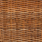 bali & pari Manrico Modern Bohemian Dark Brown Finished Wood and Natural Rattan 2-Piece Dining Chair Set