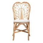 bali & pari Jerica Modern Bohemian Natural Brown Rattan Dining Chair