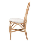 bali & pari Jerica Modern Bohemian Natural Brown Rattan Dining Chair
