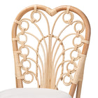 bali & pari Jerica Modern Bohemian Natural Brown Rattan Dining Chair