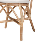 bali & pari Jerica Modern Bohemian Natural Brown Rattan Dining Chair