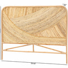 bali & pari Delphi Modern Bohemian Natural Brown Rattan Queen Size Standalone Headboard