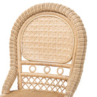 bali & pari Jelita Modern Bohemian Natural Brown Rattan 2-Piece Dining Chair Set