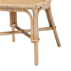 bali & pari Jelita Modern Bohemian Natural Brown Rattan 2-Piece Dining Chair Set